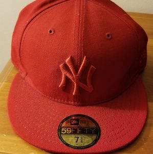 New Era 59Fifty New York Yankees Red Fitted Hat